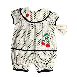 Vintage Saks Fifth Avenue Sylvia Whyte One Piece Cherry Polka Dot - L (12/18 M)